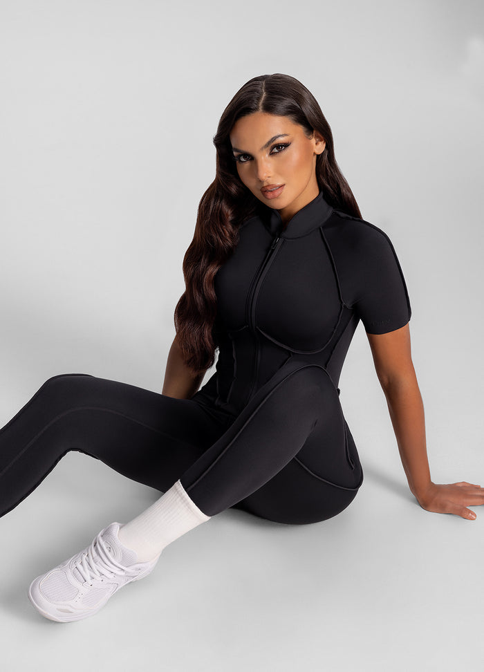 Short Sleeve Closed-Back Catsuit