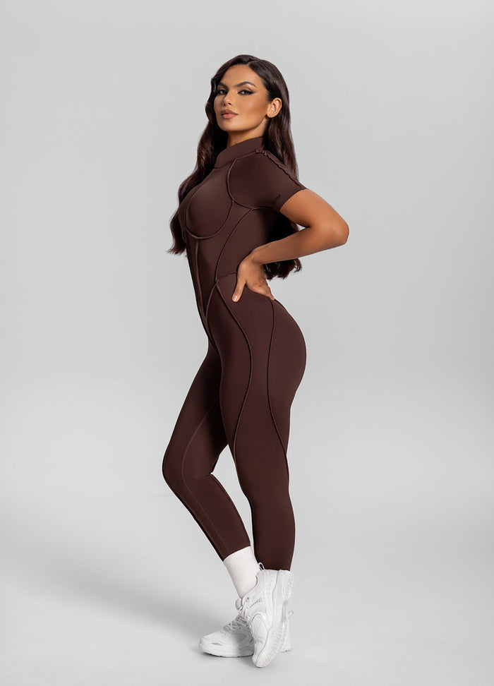 Short Sleeve Closed-Back Catsuit