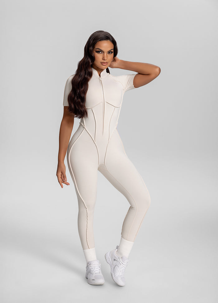Short Sleeve Closed-Back Catsuit