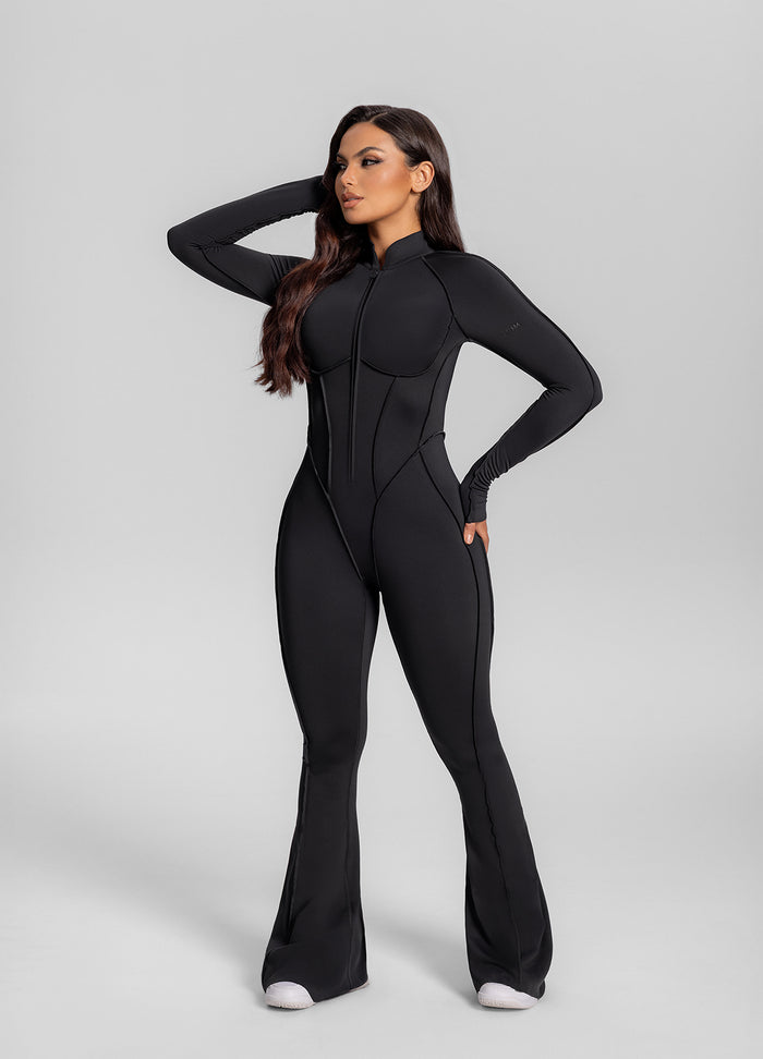 Flared Closed-Back Catsuit