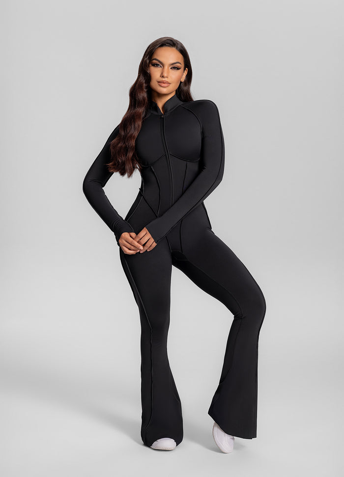Flared Closed-Back Catsuit