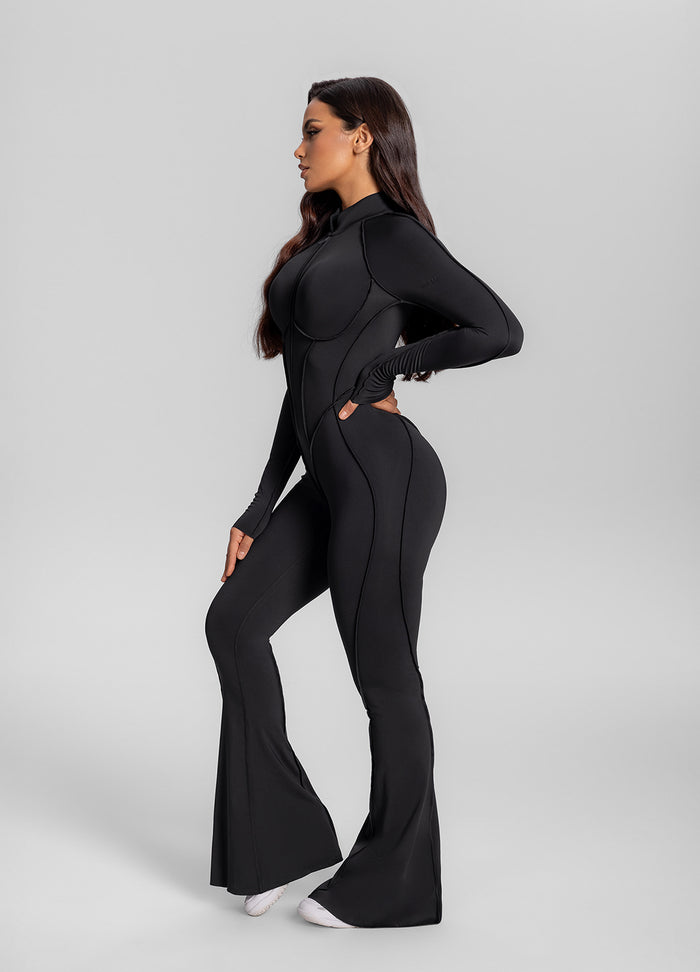 Flared Closed-Back Catsuit