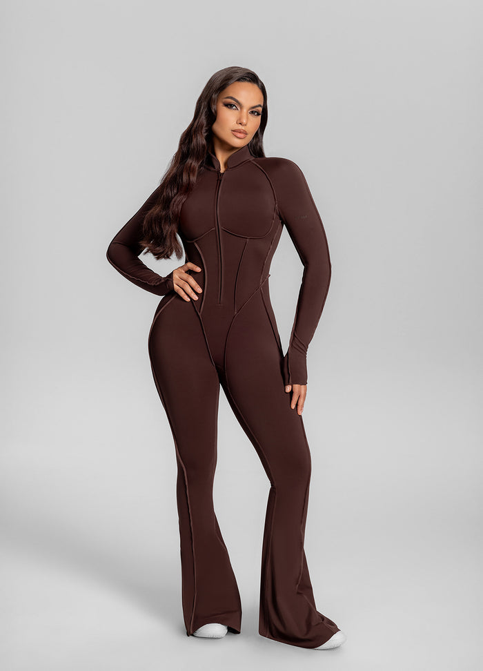 Flared Closed-Back Catsuit