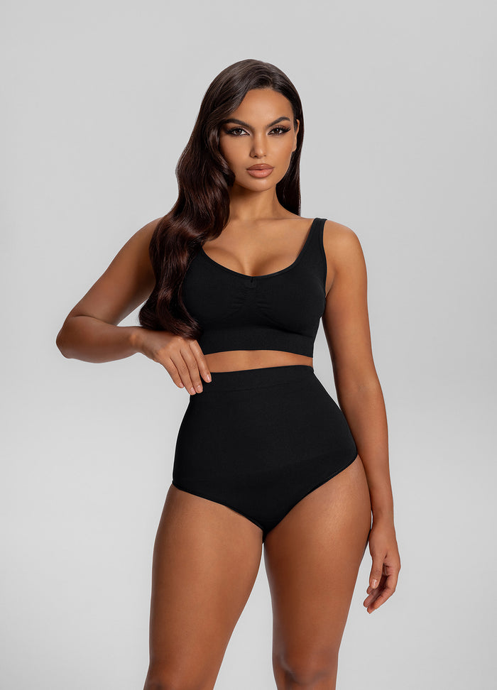 Seamless High-Waisted Tummy-Control Butt-Lifting Sculpting Briefs