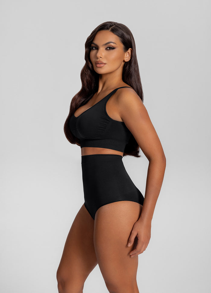 Seamless High-Waisted Tummy-Control Butt-Lifting Sculpting Briefs