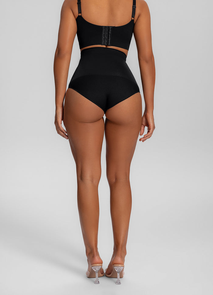 Seamless High-Waisted Tummy-Control Butt-Lifting Sculpting Briefs