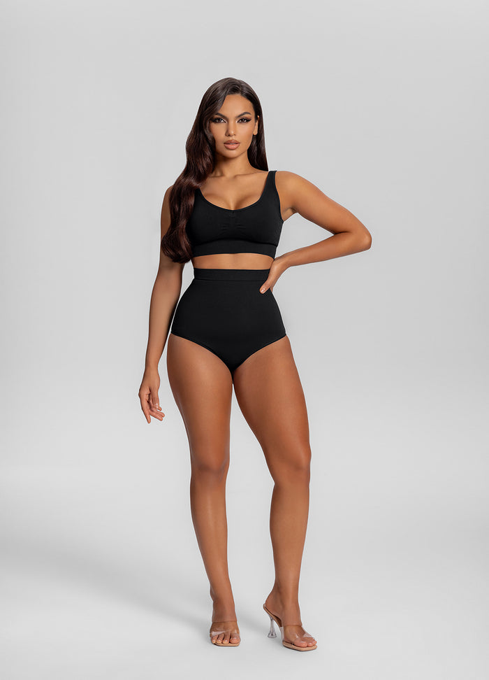 Seamless High-Waisted Tummy-Control Butt-Lifting Sculpting Briefs