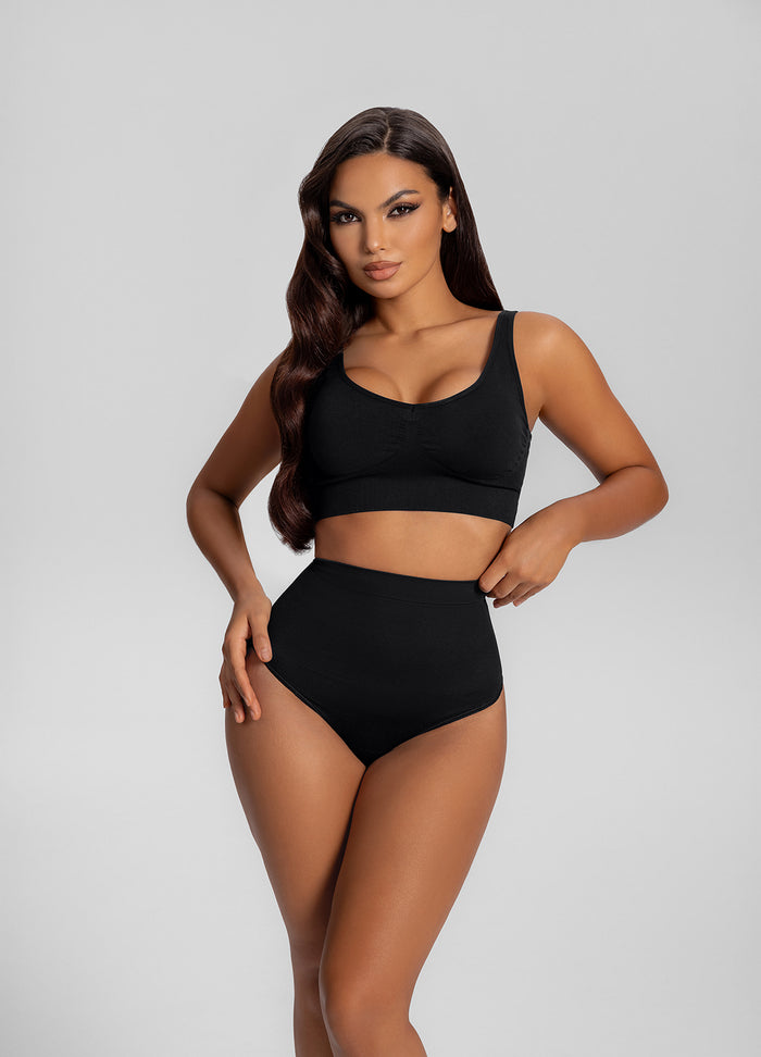 Seamless High-Waisted Tummy-Control Shaping Thong