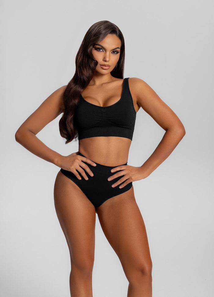 Seamless Mid-Rise Tummy-Control Butt-Lifting Sculpting Briefs