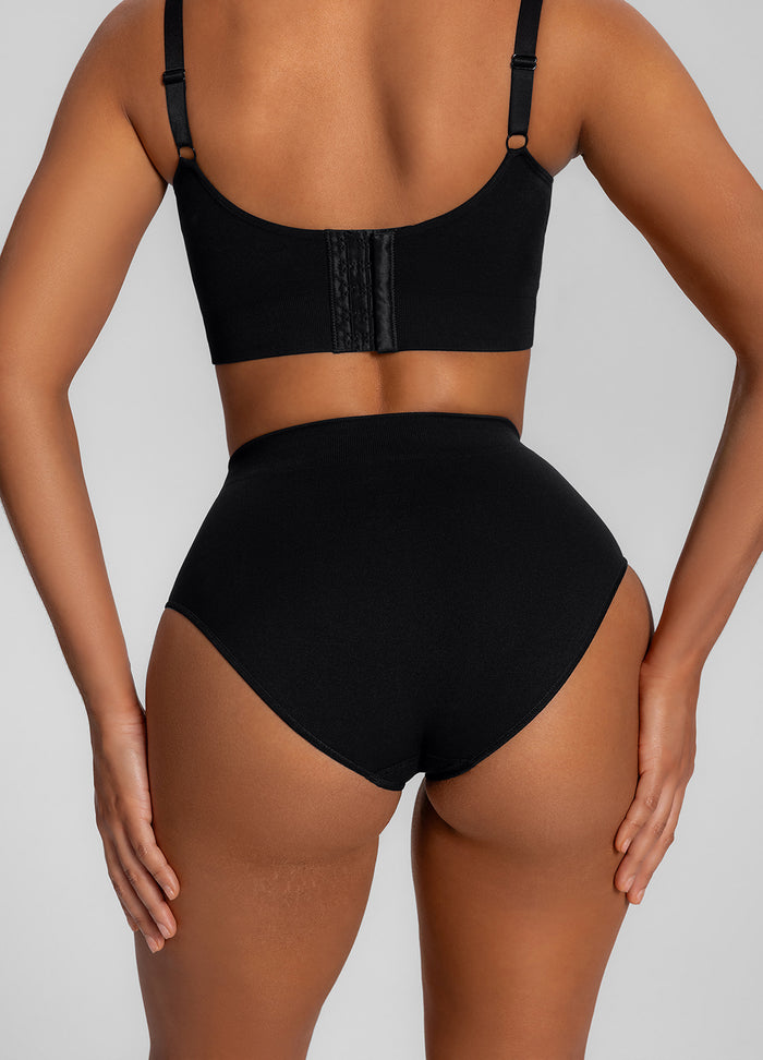 Seamless Mid-Rise Tummy-Control Butt-Lifting Sculpting Briefs