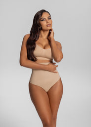 Seamless High-Waisted Tummy-Control Shaping Thong