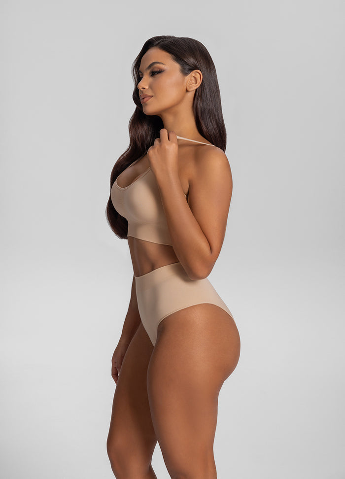 Seamless Mid-Rise Tummy-Control Butt-Lifting Sculpting Briefs