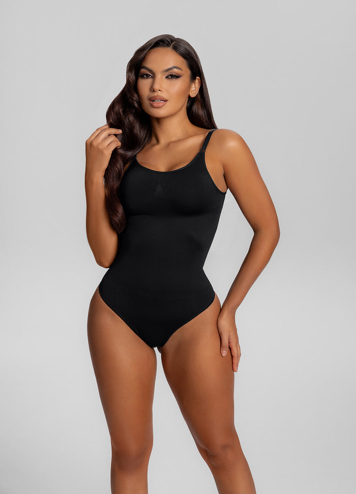 Seamless Strap Tummy-Control Full Body Shaper Bodysuit