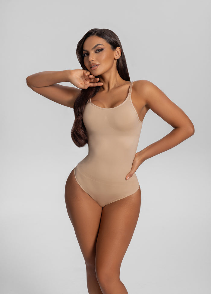 Seamless Strap Tummy-Control Full Body Shaper Bodysuit