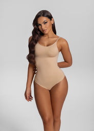 Seamless Strap Tummy-Control Full Body Shaper Bodysuit