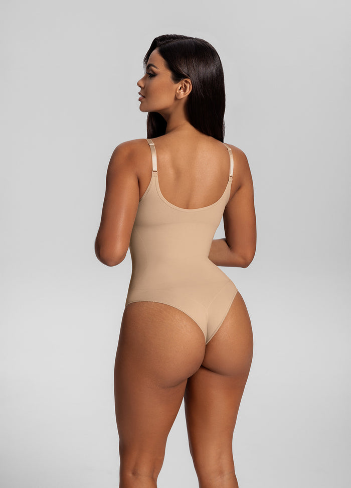 Seamless Strap Tummy-Control Full Body Shaper Bodysuit