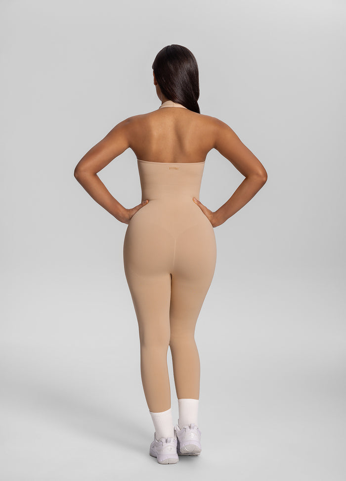 Seamless Halter Tummy-Control Body Shaper Jumpsuit