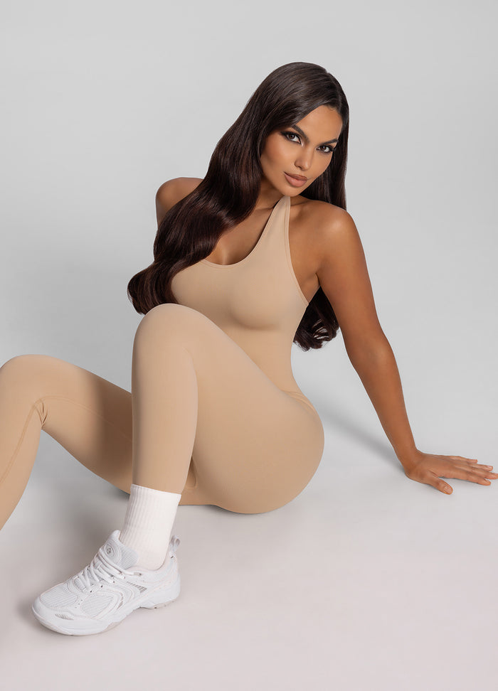 Seamless Halter Tummy-Control Body Shaper Jumpsuit