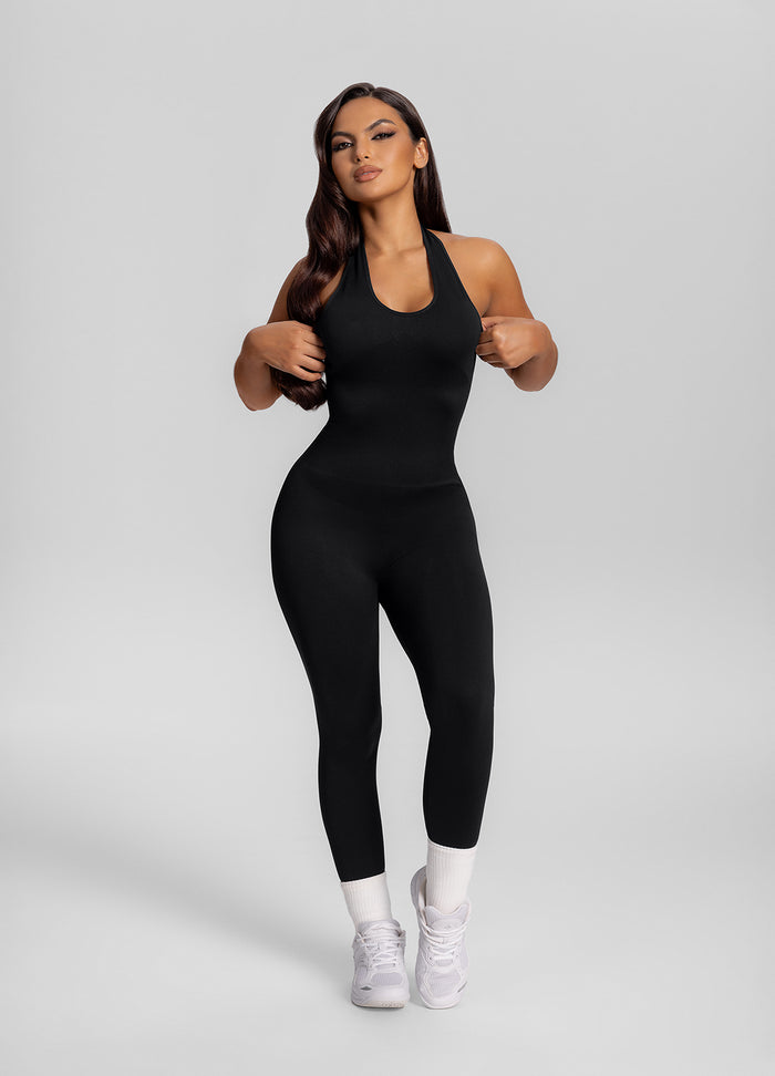Seamless Halter Tummy-Control Body Shaper Jumpsuit