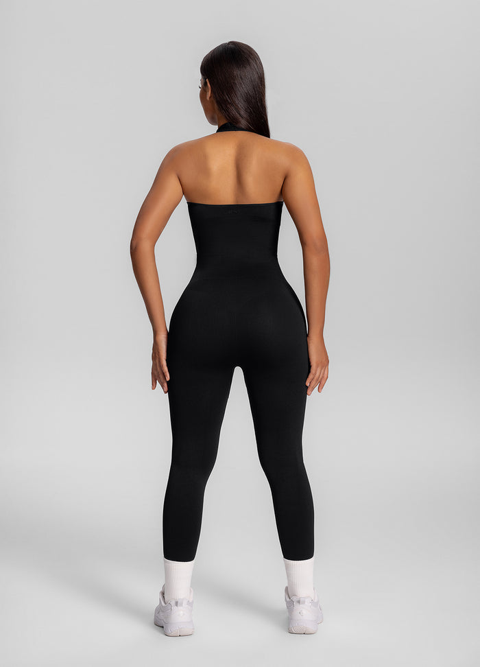 Seamless Halter Tummy-Control Body Shaper Jumpsuit