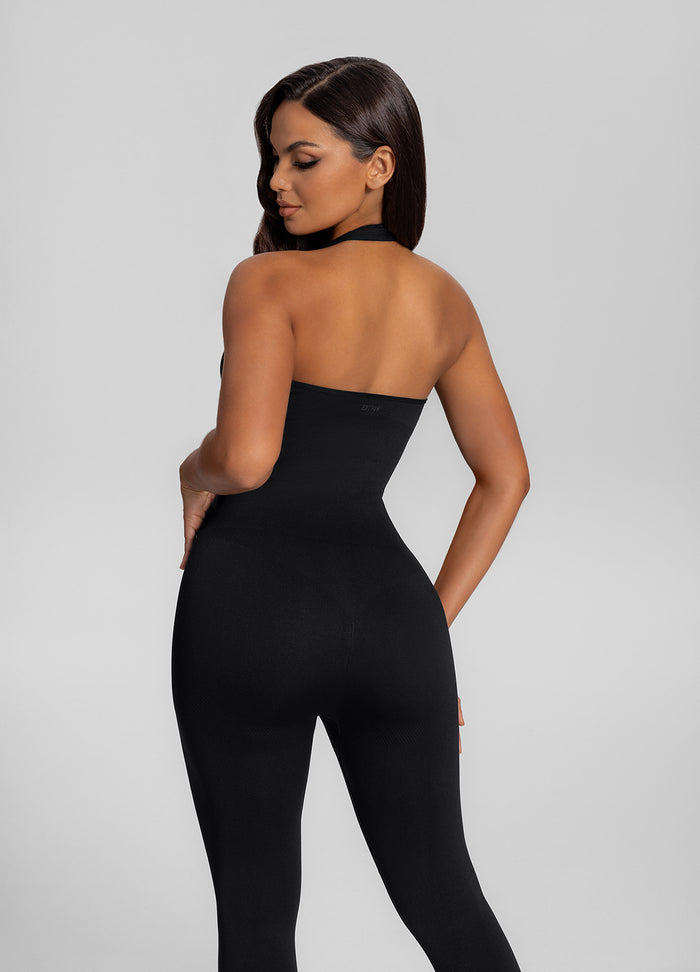 Seamless Halter Tummy-Control Body Shaper Jumpsuit