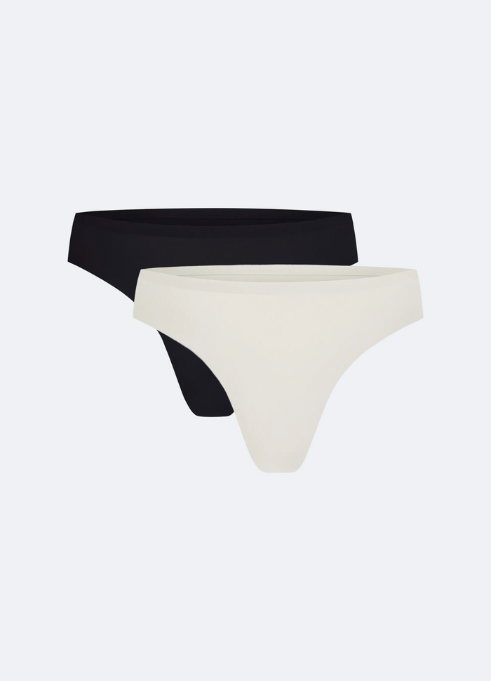 Seamless Mid-Rise Thong 2-Pack