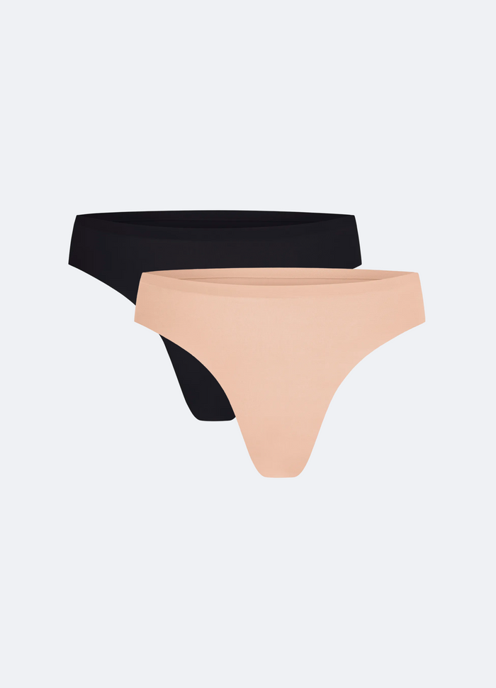 Seamless Mid-Rise Thong 2-Pack