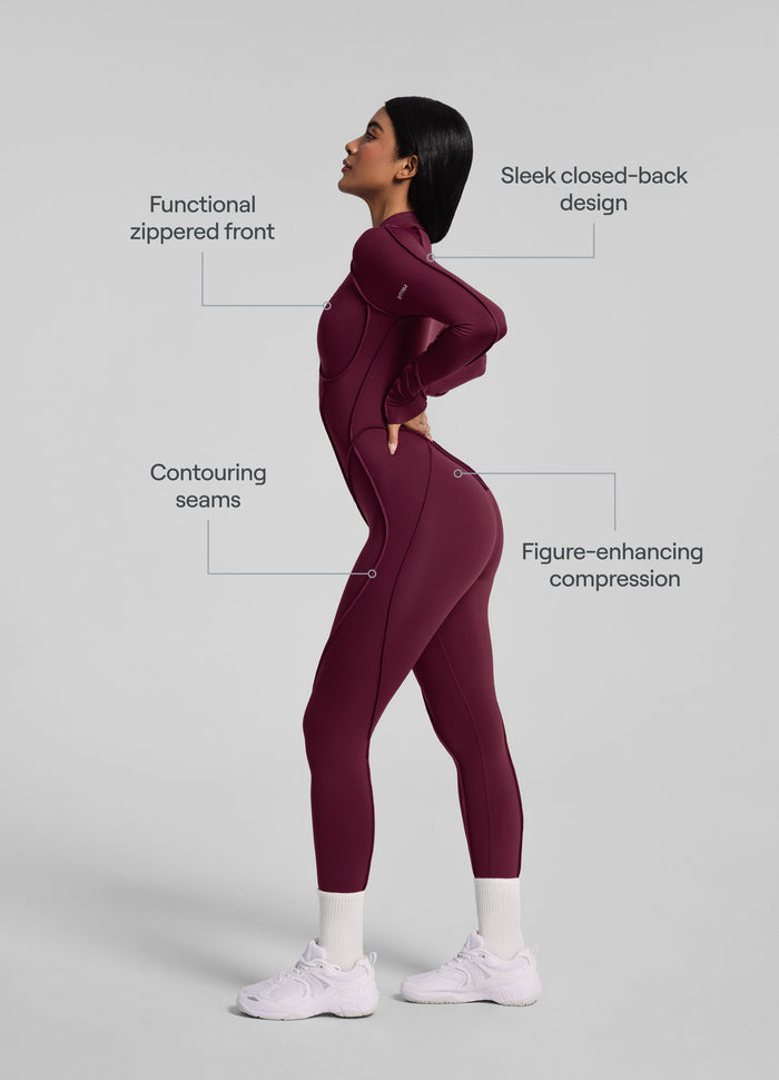 Catsuit עם עיצוב גב סגור
