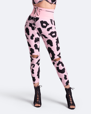 Leggings a vita alta con strappi sulle ginocchia