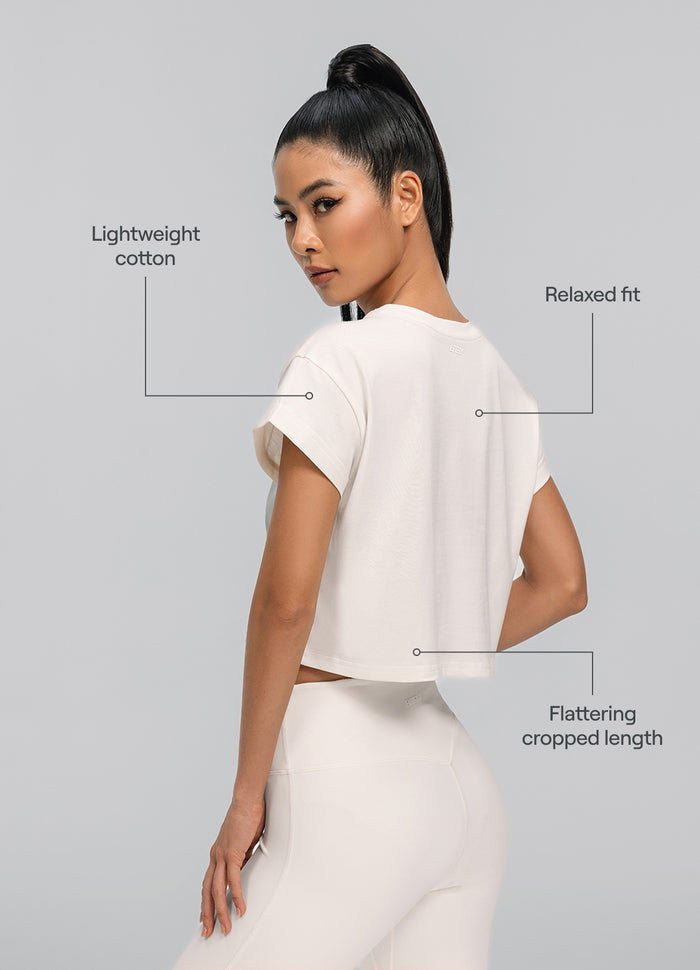 Укорочена бавовняна футболка