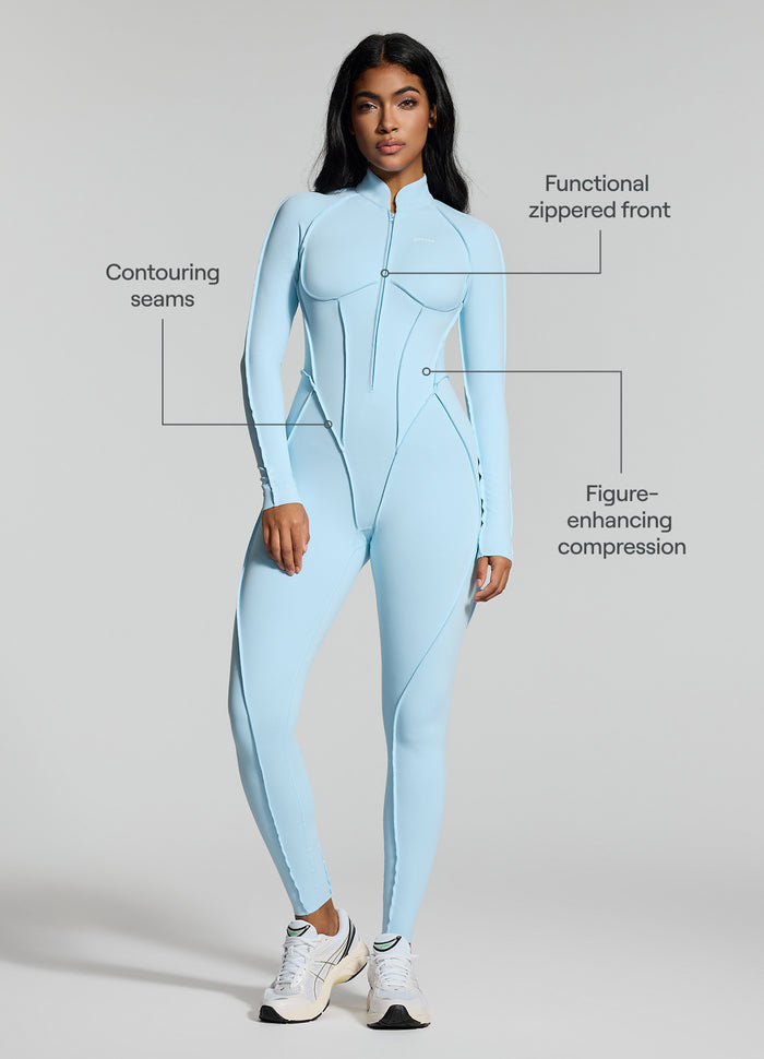 Catsuit de manga larga