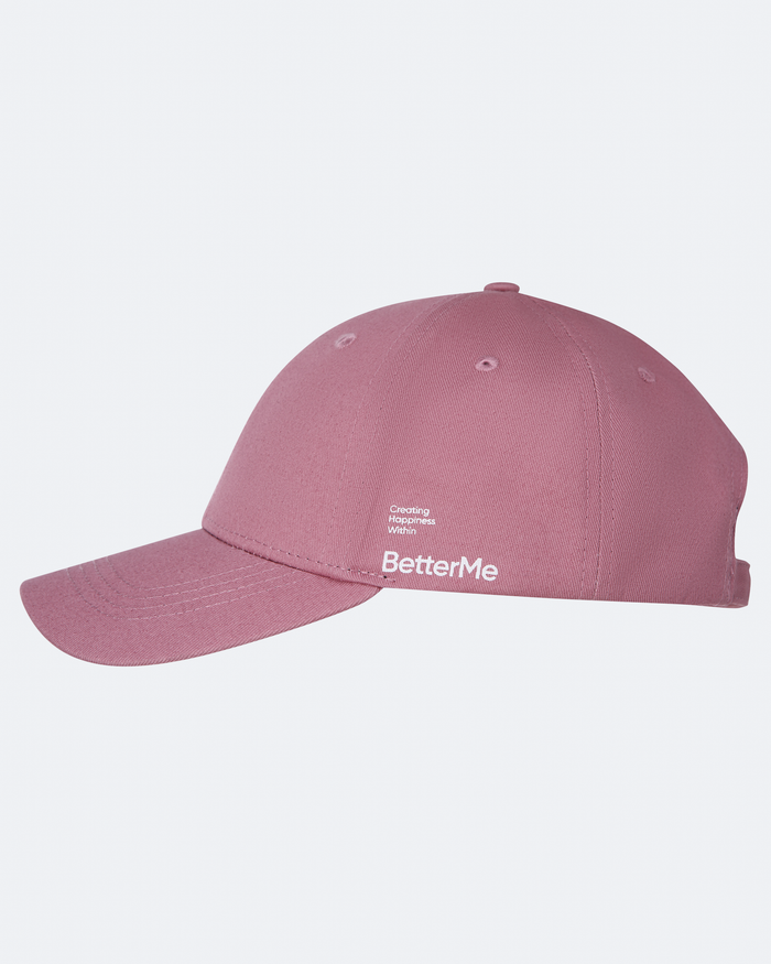 Boné ajustável rosa-antigo