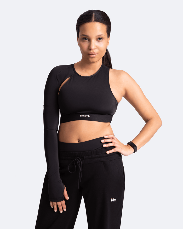 Top tendance épaule dénudée asymétrique