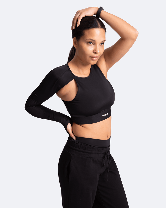 Top tendance épaule dénudée asymétrique